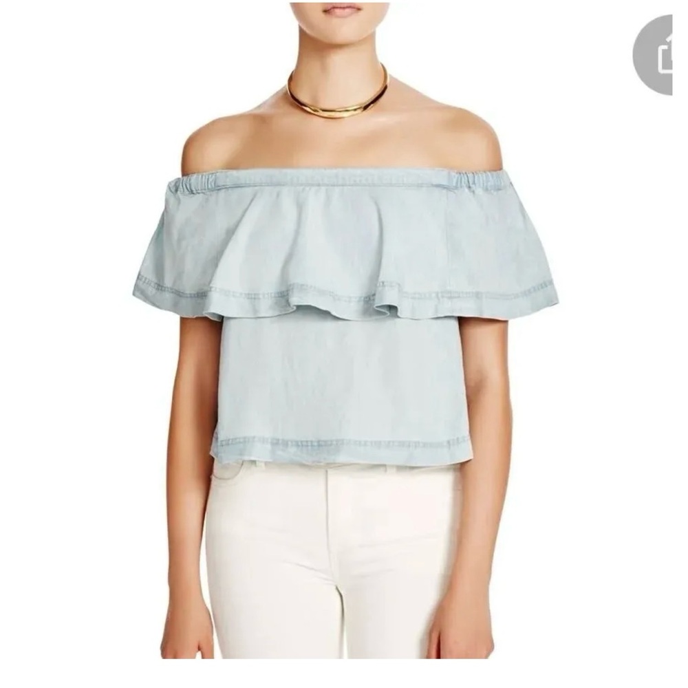 Free People Chambray Off the Shoulder, size small